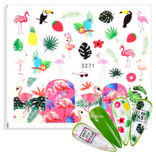 Load image into Gallery viewer, Water Decals Nail Tattoo Wolf Animal 3D Embossed Nail Sticker Flower Adhesive Manicure Slider Nail Art Tips Curve Graffiti Nail Design for Acrylic Nail Supplies Designer Nail Decorations for Women Girls Kids 3D Nail Art Stickers Decals
