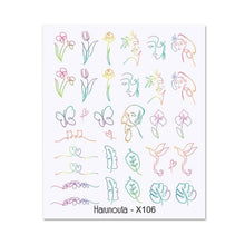 Load image into Gallery viewer, Water Nail Stickers Women Face Sketch Abstract Butterfly Image Sexy Girl Nail Art Decor Sliders Manicures For Nails Decoration Decal Self-Adhesive 3D Wave Design Decoration for Women Girls Tape Nail Art Stickers Decal Decoration