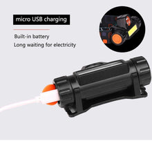 Load image into Gallery viewer, Waterproof 2 Light Mode USB LED Headlight With Magnet Rechargeable Headlamp Built-in 18650 Battery Flashlight COB Work Light For Outdoor Camping Cycling Fishing Headlamp Flashlight