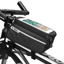 Load image into Gallery viewer, Waterproof Bicycle Bag Nylon Bike Cycling Cell Mobile Phone Bag Case Bicycle Front Tube Bags Accessories Bike Phone Front Frame Bag Bicycle Bag Waterproof Bike Phone Mount Bag Bike Phone Case Holder Accessories Cycling Pouch Compatible With Phone