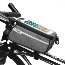 Load image into Gallery viewer, Waterproof Bicycle Bag Nylon Bike Cycling Cell Mobile Phone Bag Case Bicycle Front Tube Bags Accessories Bike Phone Front Frame Bag Bicycle Bag Waterproof Bike Phone Mount Bag Bike Phone Case Holder Accessories Cycling Pouch Compatible With Phone