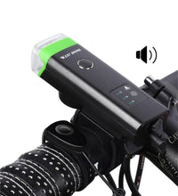 Load image into Gallery viewer, Waterproof Bicycle Light Smart Front Lamp Headlight With Horn USB Rechargeable LED Cycling Flashlight Bicycle Lights Set Powerful Lumens LED Bike Front For Adults Road Cycling Safety Flashlight