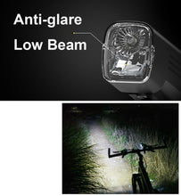 Load image into Gallery viewer, Waterproof Bike Light Set USB High/Low Beam Bicycle Lamp Headlight LED Cycling Flashlight Super Bright Bicycle Front Headlight 5 Light Modes Large Capacity Battery With Power Bank Function 1000 Lumen