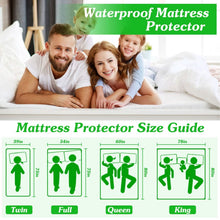 Load image into Gallery viewer, Waterproof Breathable Soft Cotton Mattress Protector