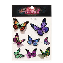 Load image into Gallery viewer, Waterproof Colorful Butterfly Temporary 3D Stickers Body Tattoos Various Styles For Womens