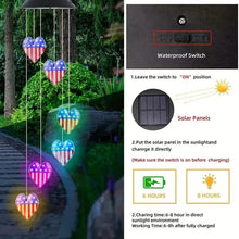 Load image into Gallery viewer, Waterproof Solar Wind Chime Light