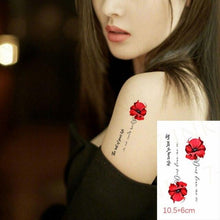 Load image into Gallery viewer, Waterproof Temporary Tattoo Lavender Stickers Butterfly Flower Luxury Small Tattoo For Body Arm