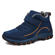 Load image into Gallery viewer, Waterproof Winter Mens Boots With Fur Warm Snow Mens Womens Boots Winter Work Casual Shoes High Top Winter Snow Boots Warm Fur Lined Winter Water-Resistan Ankle Booties
