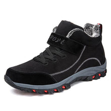 Load image into Gallery viewer, Waterproof Winter Mens Boots With Fur Warm Snow Mens Womens Boots Winter Work Casual Shoes High Top Winter Snow Boots Warm Fur Lined Winter Water-Resistan Ankle Booties