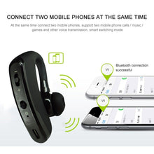 Load image into Gallery viewer, Waterproof Wireless Bluetooth Handsfree Earphone Single Headphone Elegant Black Design Comfortable Long Wireless Range Headset Business Office Earbud With Microphone Waterproof Loud Voice Sport Earphones