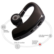 Load image into Gallery viewer, Waterproof Wireless Bluetooth Handsfree Earphone Single Headphone Elegant Black Design Comfortable Long Wireless Range Headset Business Office Earbud With Microphone Waterproof Loud Voice Sport Earphones