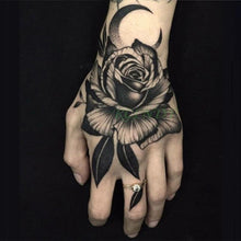 Load image into Gallery viewer, Waterproof Womens Temporary Sticker Tattoo Flower Rose Realistic Sketches For Arm Hand