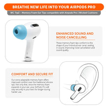 Load image into Gallery viewer, WC TipZ - Memory Foam Ear Tips for Airpods Pro & Airpods Pro 2
