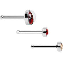 Load image into Gallery viewer, 20G Licensed NFL San Francisco 49ers Logo Nose Bone 3 Pack Set