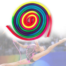 Load image into Gallery viewer, Wear-resistant Yoga Competition Jump Rope Training Exercise Fitness Indoor Outdoor Artistic Gymnastics Rainbow Color Rhythmic Gymnastics Arts Rope Solid Training Rope For Professional Competition Home Fitness