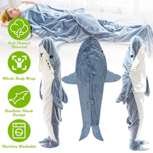Load image into Gallery viewer, Wearable Shark Sleeping Bag Onezie with Zipper