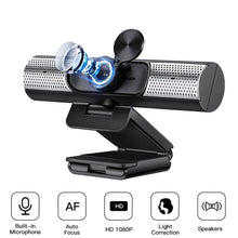 Load image into Gallery viewer, Webcam 1080P Full HD Autofocus Web Camera With Speaker Microphone USB Cam for PC Computer Laptop Video Calling Work Gaming 3D Noise Reduction