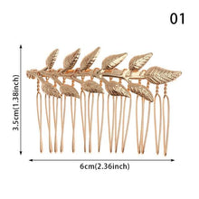 Load image into Gallery viewer, Western Fashion Retro Hair Bands For Women Wedding Metal Gold Leaf Butterfly Hair Headbands Girls Bride Gorgeous Hair Accessories For Women