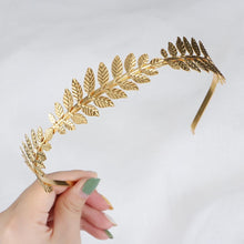 Load image into Gallery viewer, Western Fashion Retro Hair Bands For Women Wedding Metal Gold Leaf Butterfly Hair Headbands Girls Bride Gorgeous Hair Accessories For Women