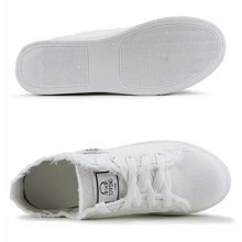 Load image into Gallery viewer, White Canvas Womens Sneakers Casual Fashion Denim Summer Elegant Women Sneakers