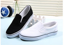 Load image into Gallery viewer, White Couple Canvas Women Espadrilles Shoes Womens Flats Women Running Breathable White Casual Slip On Flats Comfortable Walking Casual Simple Espadrilles