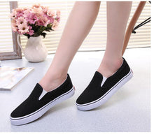 Load image into Gallery viewer, White Couple Canvas Women Espadrilles Shoes Womens Flats Women Running Breathable White Casual Slip On Flats Comfortable Walking Casual Simple Espadrilles