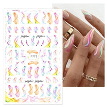 Load image into Gallery viewer, White Embossed Flower Lace 5D Sticker Decal Wedding Nail Art Designs Floral Flower Transfer Decal Geometry 3D Wave Design Decoration for Women Girls Tape Nail Art Stickers Decal Decoration Geometry Transfer Decals Nail Art Decorations Decoration Decal
