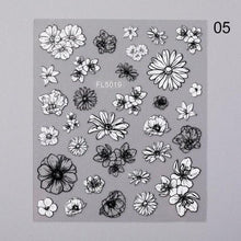 Load image into Gallery viewer, White Embossed Flower Lace 5D Sticker Decal Wedding Nail Art Designs Floral Flower Transfer Decal Geometry 3D Wave Design Decoration for Women Girls Tape Nail Art Stickers Decal Decoration Geometry Transfer Decals Nail Art Decorations Decoration Decal