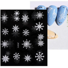 Load image into Gallery viewer, White Embossed Flower Lace Sticker Decal Wedding Nail Art Designs Floral Butterfly Japanese Manicures Nail Decoration Metallic Curve Strip Line Nail Decal Self-Adhesive 3D Wave Design Decoration for Women Girls Adhesive Striping Tape Nail Art Stickers
