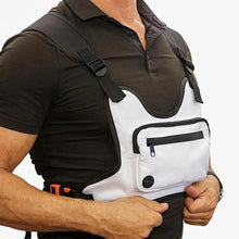 Load image into Gallery viewer, White Fashion Men Lightweight Chest Bag Running Pack For Workouts Running Phone Holder With Extra Storage Minimalist Design