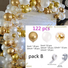 Load image into Gallery viewer, White Gold And Transparent Latex Air Balloons Pack For Baby Shower Birthday Party Decor Bridal Showers Baby Showers Wedding Party
