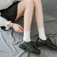 Load image into Gallery viewer, White Lace Socks Women Heart Bowknot Cotton Socks Femme Sweet Socks Ankle Socks Dress Socks For Women