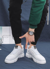 Load image into Gallery viewer, White Leather Sneakers For Men Breathable Casual Walking Sports Running Shoes Outdoor Travel Fitness Sneakers Comfortable Casual Shoes Outdoor Men Sneakers