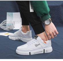Load image into Gallery viewer, White Leather Sneakers For Men Breathable Casual Walking Sports Running Shoes Outdoor Travel Fitness Sneakers Comfortable Casual Shoes Outdoor Men Sneakers