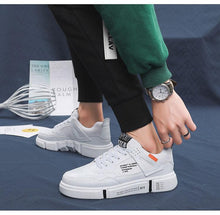 Load image into Gallery viewer, White Leather Sneakers For Men Breathable Casual Walking Sports Running Shoes Outdoor Travel Fitness Sneakers Comfortable Casual Shoes Outdoor Men Sneakers