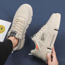 Load image into Gallery viewer, White Leather Sneakers For Men Breathable Casual Walking Sports Running Shoes Outdoor Travel Fitness Sneakers Comfortable Casual Shoes Outdoor Men Sneakers