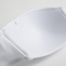 Load image into Gallery viewer, White Push Up Woman Swimsuit Bikini Set Two Piece Smocked Swimsuits Ruffle Off Shoulder Bathing Suit With High Waist Bottoms New Summer Beach Bikini Set Solid Swimming Suit For Women Swimwear Bathing Suit