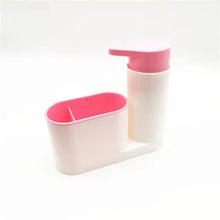 Load image into Gallery viewer, White Smart Kitchen Soap Dispenser Bathroom Accessories Liquid Soap Dispenser Simple Storage Box With Tank 3 IN 1 Cleaning Sponge Brush Holder Soap Pump Kitchen Gadgets