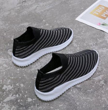Load image into Gallery viewer, White Womens Crystal Sneakers Spring Autumn Casual Zipper Flat Shoes Non-slip Breathable Outdoor Espadrilles Breathable Mesh Simple Design Slip-On Shoes Women Mesh Casual Espadrilles