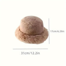 Load image into Gallery viewer, Wide Brim Fluffy Bucket Hat