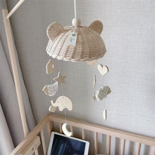 Load image into Gallery viewer, Wind Chime With Wooden Pendant Kids Room Decoration Wall Hanging Ornaments Clouds and Stars Sooth Pendant Toy Nursery Decoration Gift for Newborn Boys and Girls