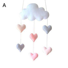 Load image into Gallery viewer, Wind Chimes Handmade Cloud Felt Love Pendant Baby Children Cloud Bed Bell Mobile Crib Jewelry Creative Pendant Bedroom Loving Ceiling Hanging Heart Decor Girls Wind Chime Nursery Decoration