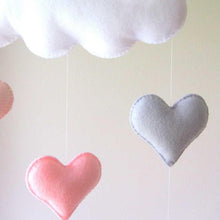 Load image into Gallery viewer, Wind Chimes Handmade Cloud Felt Love Pendant Baby Children Cloud Bed Bell Mobile Crib Jewelry Creative Pendant Bedroom Loving Ceiling Hanging Heart Decor Girls Wind Chime Nursery Decoration