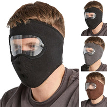 Load image into Gallery viewer, Windproof Anti Dust Face Mask Cycling Ski Breathable Masks Fleece Face Shield Hood Caps with HD Goggles Cycling Cap Balaclava Skating Hat Motorbike Biker Racing Breather Mask Tactical Airsoft Cap Scarf Mask Ski Hat Spring Summer For Men Women