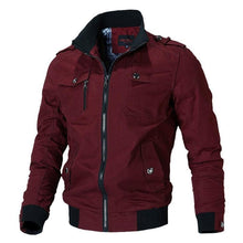 Load image into Gallery viewer, Windproof Bomber Jacket Men Fashion Casual Windbreaker Jacket Lightweight Running Windbreaker Outdoor Golf Fashion Elegant Red Jacket Men Spring Autumn New Slim Fit Jacket Men's Clothing