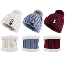Load image into Gallery viewer, Winter Beanie Hat Scarf Set for Women