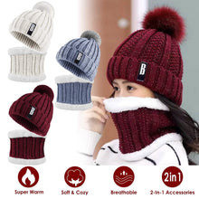 Load image into Gallery viewer, Winter Beanie Hat Scarf Set for Women