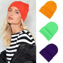 Load image into Gallery viewer, Winter Beanie Hats For Men And Women One Size Beanies Knitted Solid Cool Hat Girls Autumn Female Beanie Warm Comfortable Soft Casual Cap For Cold Weather