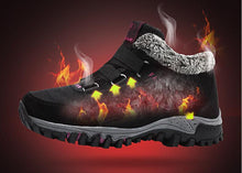 Load image into Gallery viewer, Winter Boots With Fur Warm Leather Snow Boots Mens Winter Work Casual Shoes High Top Rubber Ankle Boots Keep Warm Anti-Slip Soft Sole Warm Fur Lined Winter Ankle Booties