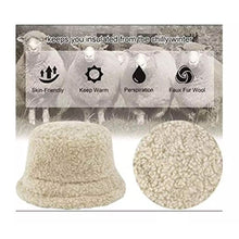 Load image into Gallery viewer, Winter Bucket Hat Women Warm Hats Vintage Faux Fur Fisherman Cap